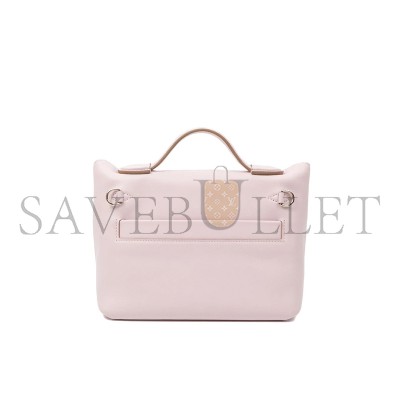 HERMES 2424 21 MINI MAUVE PALE EVERCOLOR AND SWIFT PALLADIUM HARDWARE (21*16*12cm)